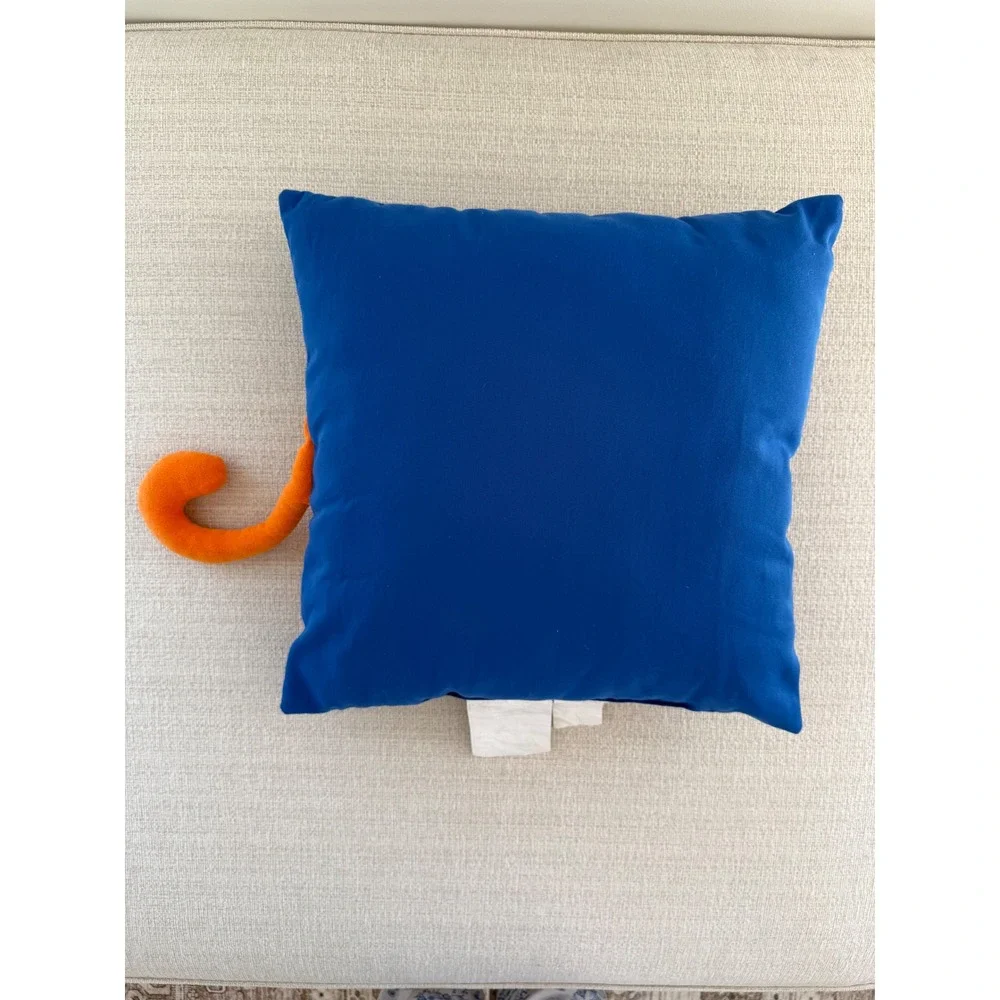New IKEA NATTHAGER Accent Pillow Blue Orange Tiger 50x50 cm, 19